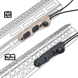 Airsoft axon interruptor de pressão dupla função botão remoto cauda para PEQ-15 DBAL-A2 m300 m600 lanterna arma interruptor luz mlok - Image 5