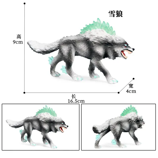 Atraente Figura de Ação de Lobo Selvagem para Crianças - Brinquedo Educativo em PVC, Ideal como Presente para Bebês e Colecionadores de Figuras de Animais