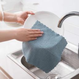 Cozinha Anti-graxa Wiping Rags, Eficiente Super Absorvente Pano De Limpeza De Microfibra, Toalha De Prato De Lavagem Em Casa - Image 2
