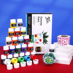 Tintas Profissionais De Pintura Têxtil, roupas cerâmicas pintadas à mão, conjunto de tinta acrílica, suprimentos de arte, 20ml - Image 1