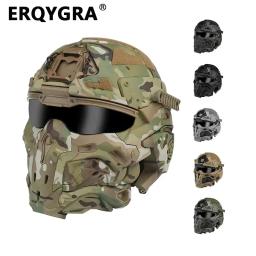 Erqygra capacete tático assalto airsoft acessórios paintball caça esporte ao ar livre equipamentos de segurança treinamento tiro protetor - Image 1