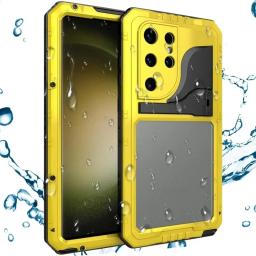 Impermeável Alumínio Metal Case para Mergulho Subaquático, Heavy Duty, Shockproof Capa, Protetor de Tela, Galaxy S23 Ultra, S22 Plus, IP68 - Image 2
