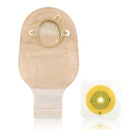 Ostomia colostomia sacos, bolsas drenáveis com aro e olhar, suprimentos ostomia ostomia, cuidados com o estoma, 10 sacos, 15 sacos, 6 barreiras, 2 pcs - Image 1