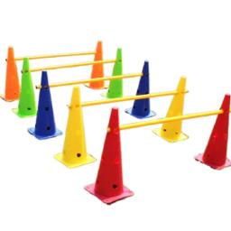 Barril de bandeira esportiva e de entretenimento, 30-52cm, obstáculo pequeno, ajustável, durável, cones de marca, futebol, agilidade, treinamento, esporte com furo - Image 1