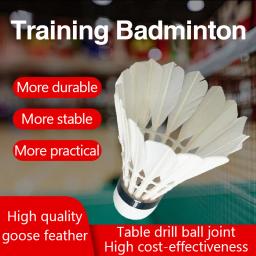 King White Goose Feather Badminton Peteca, Bola Durável, Treinamento Esportivo, Velocidade 76, 77, 1Pc - Image 1