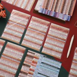 Vintage Simples Inglês Coleção Adesivos, DIY Jornal Scrapbooking Colagem Decoração, Telefone Artigos de papelaria, 406Pcs - Image 4