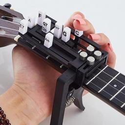 Reutilizável Guitar Chord Presser, Ukulele Chord Trainer, Guitar Aid Assisted Tool, Ukulele compacto, Assistente de acorde, Ukulele Acessórios - Image 2