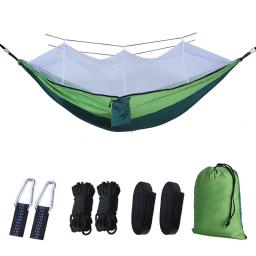 Hammock Camping Outdoor portátil com Mosquiteiro, Alta Resistência Parachute Tecido Hanging Bed, Caça Swing Dormir, Leve - Image 6