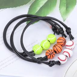 Sports Theme Party Braceletes para crianças, futebol, beisebol, basquete grânulos, Birthday Party Favors Presente para o convidado, Pinata Filler, 10 Pcs, 50Pcs - Image 2