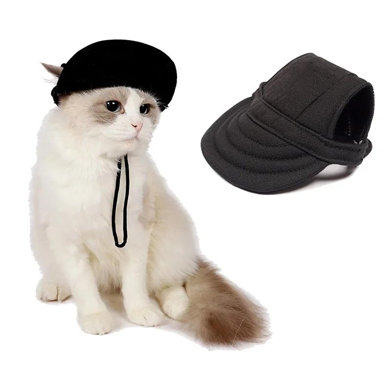 Pet Cão Chapéu Verão Protetor Solar Chapéu Boné De Beisebol Chapéu De Esportes Ao Ar Livre Com Orelha Buracos Ajustável Pet Hat Decoração Acessórios - Image 1