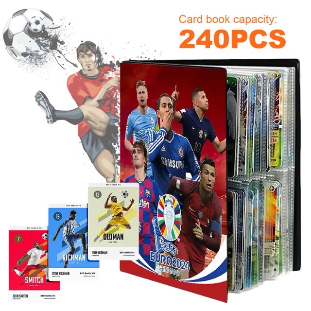 Álbum Porta-Cartões para Jogadores de Futebol com 240 Espaços - Ideal para Esportistas e Colecionadores