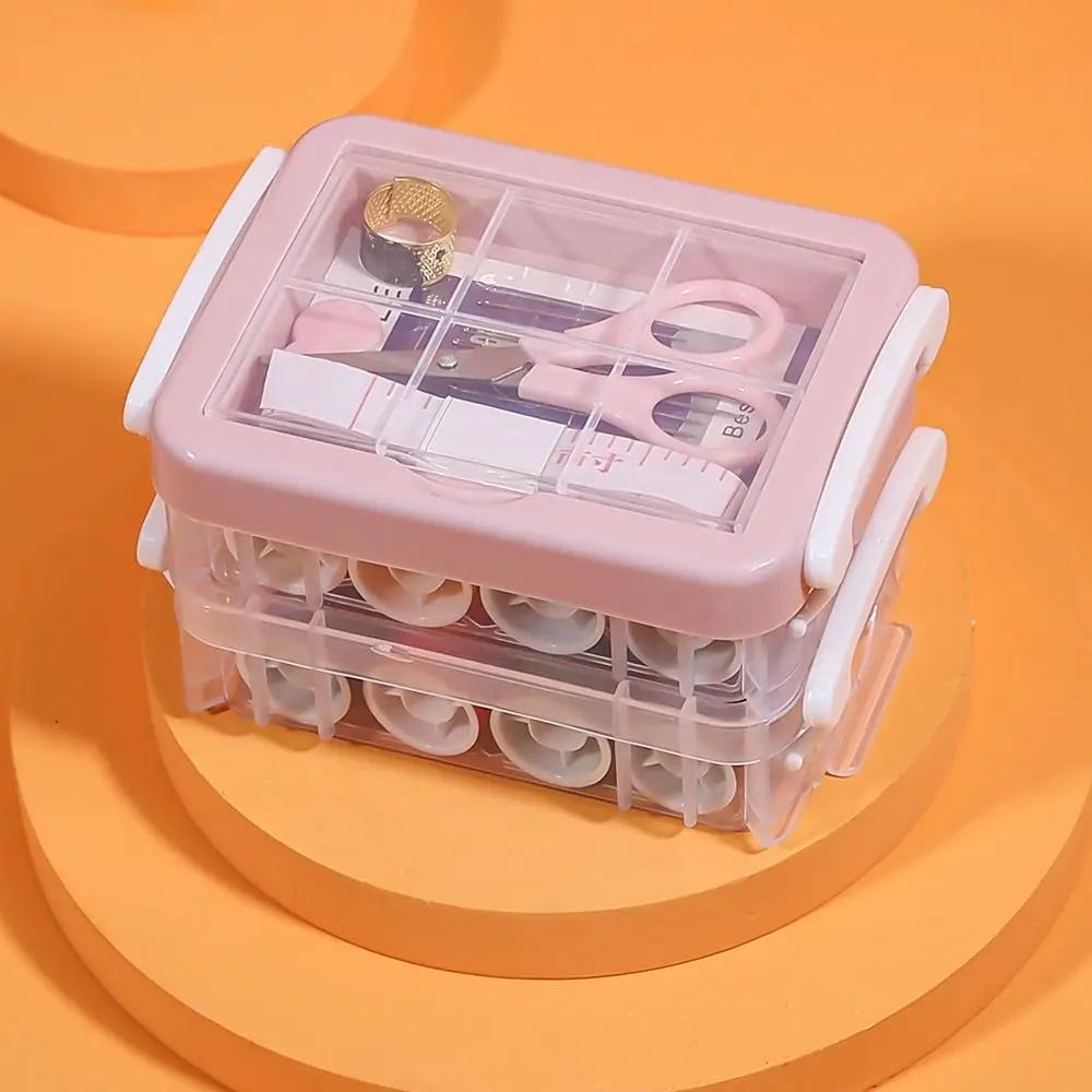 Kit de Costura Multifuncional Portátil, Caixa De Armazenamento De Linhas De Costura, Fita De Agulha, Tesoura, Roscas, Caso Organizador, 30Pcs por Caixa - Image 1