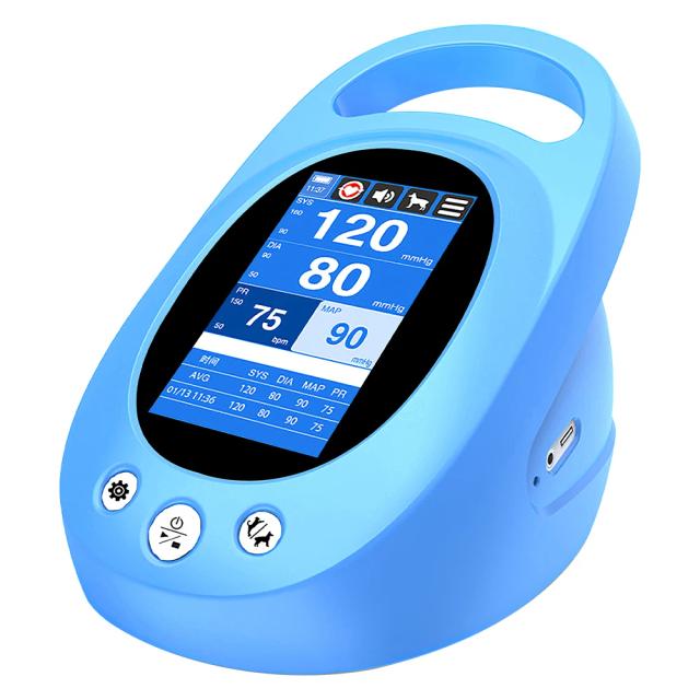 4.3 Polegada ips tela de toque portátil monitor pressão arterial veterinária esfigmomanômetro veterinário animais estimação tensômetro nibp monitor