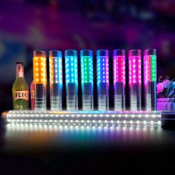 Exigível led strobe baton brilhante vara luz sparkler eletrônico serviço de garrafa champanhe sparklers bar club party decoração da lâmpada - Image 3
