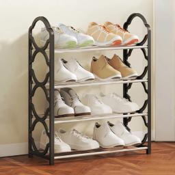 Prateleira de armazenamento de calçados multicamada, 4 camadas, armário simples à prova de poeira, porta de montagem multicamadas, rack organizador do dormitório - Image 1
