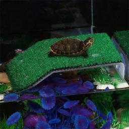 Plataforma Basking Turtle para Réptil, Terraço Descansando com Relva Falsa, Rampa Tartaruga, Aquário Escada Gramado, Gramado - Image 3