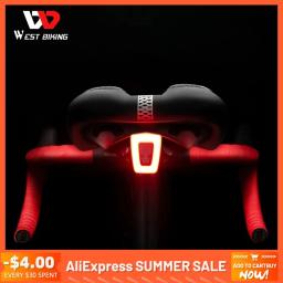 WEST BIKING Mini Luz Da Bicicleta Impermeável Recarregável USB Capacete Lanterna Traseira Para Bicicleta LED Noite de Segurança Equitação Luz Da Cauda - Image 1