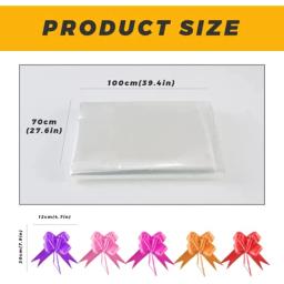 Grande filme claro celofane presente, papel de embrulho transparente, celofane embalagem para cestas de presente, artesanato flores, 5Sh, 66x93cm - Image 6