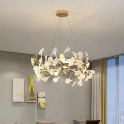 Modern Nordic Ginkgo Branch Folha Pingente LED Teto Lustre, Sala de estar, Sala de jantar, Home Decor, Iluminação interior, G9 - Image 4