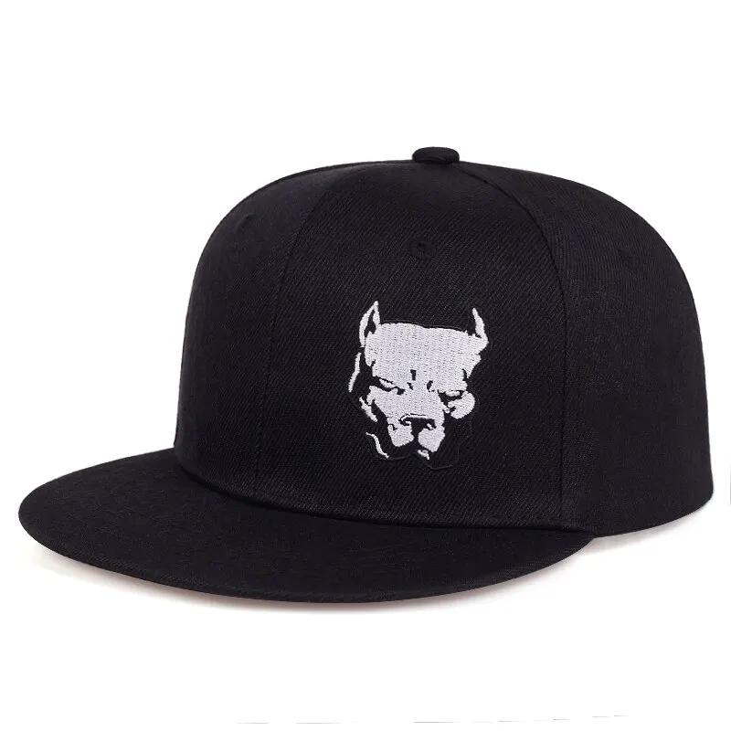 Unisex cão cabeça bordado bordado hip-hop chapéus ao ar livre ajustável Casual Baseball Caps Sunscreen Hat - Image 1