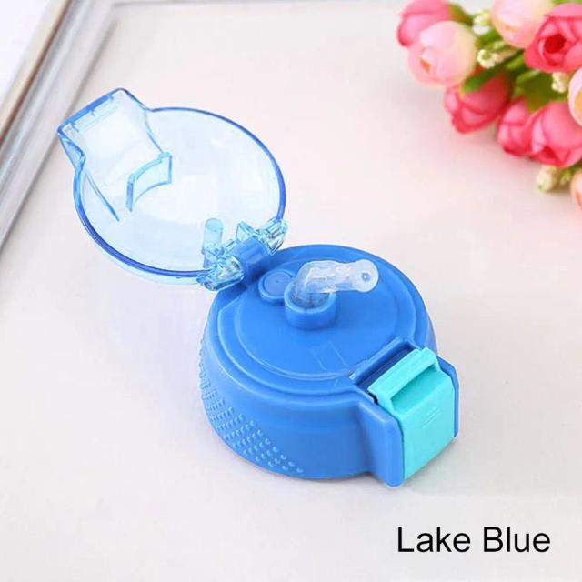 Conjunto de Garrafas Térmicas Reutilizáveis com Palha e Tampas de Silicone para Crianças - 2 Peças