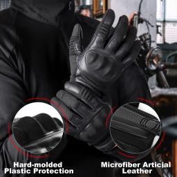 Luvas táticas de couro pu com tela sensível ao toque, ciclismo, casca dura, caminhadas, combate, caça, airsoft, direção, bicicleta, antiderrapante - Image 2