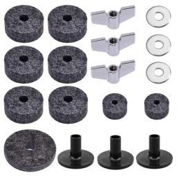 Bateria Acessórios Set in Black, Bateria substituição, feltro definido para instrumento musical, 18PCs - Image 1