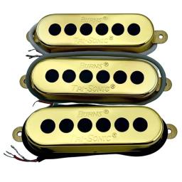Captadores Burns Tri-Sonic Single Coil Alnico V Gold para guitarra elétrica, queimaduras genuínas, 1 conjunto - Image 2