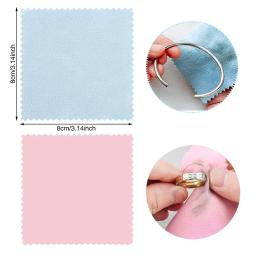Pano De Polimento De Cor Prata, Pano De Limpeza, Pano De Limpeza Suave Limpo para Ferramenta De Jóias De Ouro Prata, 8x8cm, 20Pcs - Image 3