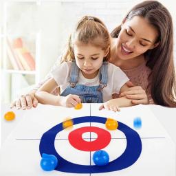 Jogos de tabuleiro divertidos para família para crianças e adultos: jogo de curling de mesa com 8 rolos e discos de shuffleboard! - Image 2