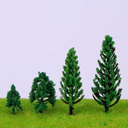 Modelo de árvores em miniatura para bricolage, trem ferroviário, wargame, cenário, escala paisagem, acessórios, arquitetura, modelos mesa areia, 50pcs - Image 2