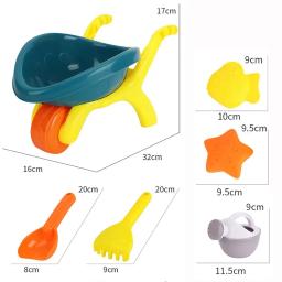 Interactive Beach Castle Toy Set para crianças, jogo ao ar livre, pá, ancinho, molde, praia, balde, brinquedos de areia, carrinho de caminhão - Image 3