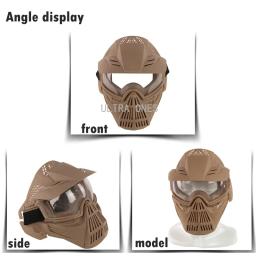 Máscara Tática Facial Completa Com Lente, Máscara De Tiro, Treinamento De Paintball, CS Wargame, Proteção, Airsoft, Máscaras De Combate, Óculos De Proteção - Image 6