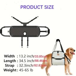 Dog Carry Sling Mochila de Emergência, Pet Harness, Transportadora para cães idosos, lesões articulares, artrite, para cima e para baixo da escada, 1pc - Image 5
