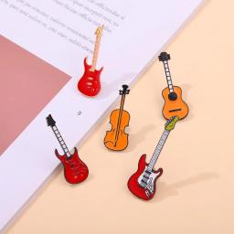 Símbolo da música criativa instrumento esmalte pinos piano cd grafophone rock guitarra fone de ouvido liga broche emblema doce jóias presente - Image 4