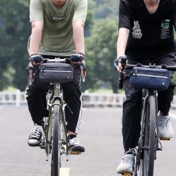 Rinowalk bolsa de guidão de bicicleta, bolsa impermeável multifuncional portátil de ombro para bike, acessório para quadro, 2021 - Image 4