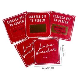 Romântico sorte scratch-off adesivos, presente de aniversário, motivacional presentes cartões para namorado e namorada, 5pcs - Image 6