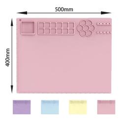 Tapete de silicone pintura para crianças, artesanato almofadas de arte, copo e pintura escova titular, paleta DIY, esteira artesanal, almofada de pintura infantil - Image 6