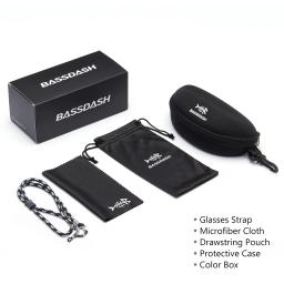 Óculos de sol esportivos polarizados Bassdash para homens e mulheres, pesca, direção, caminhadas UV400 com armação leve TPX inquebrável - Image 6