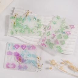 Brinco pingentes resina epóxi molde de silicone diy lua e estrela em forma de brincos molde jóias fazendo chaveiro pingente molde de fundição - Image 3