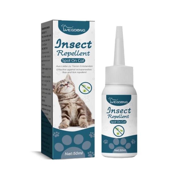 Agente Antipulgas e Repelente de Insetos para Gatos e Cães - Produtos de Limpeza e Controle de Parasitas para Pets