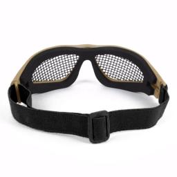 Alta qualidade de caça tactical paintball óculos eyewear malha arame aço airsoft net óculos resistência choque olho jogo protetor - Image 3
