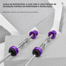 Espetos qr de liberação rápida para bicicleta mtb, eixo do cubo, rodas, alavanca de travamento, peças de bicicleta, liga de alumínio, dianteiro 9x100, traseiro 100x135mm - Image 6