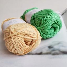 Fio De Tricô De Algodão De Linho De Lótus, Fio De Verão, 50g - Image 6