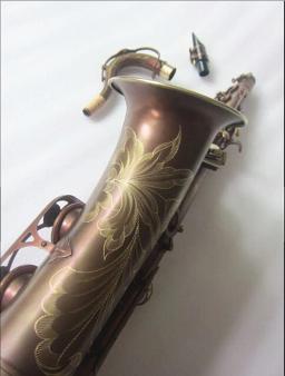 Saxofone tenor clássico com estojo, cobre antigo, simulação B sax plano, instrumento musical profissional, tocar - Image 5