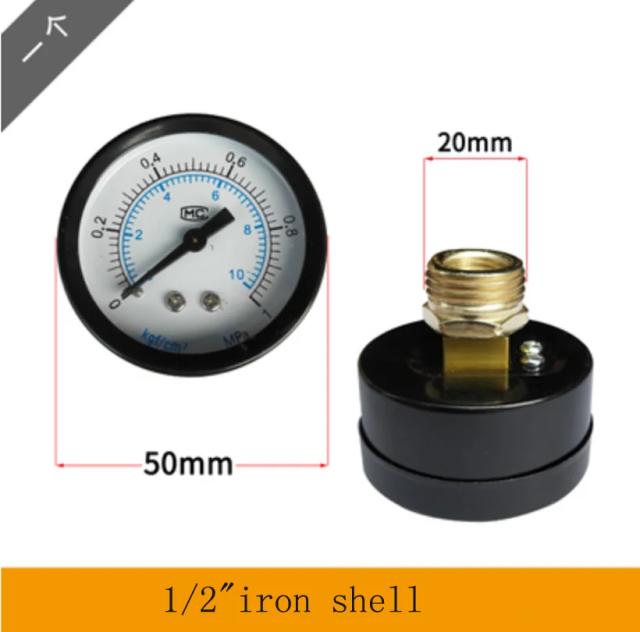 Acessórios para Compressores de Ar: Conectores de Calibres 1/8" a 3/4" com Manômetros Axiais e Radiais