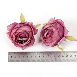 Seda artificial rosa flores cabeça, flores falsas macias, grinalda caixa de presente, ofício da noiva, casamento, decoração do casamento, DIY, 3 pcs, 5pcs - Image 6