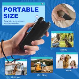 Portátil ultra-sônico anti-latido repelente para animais de estimação, dispositivo de treinamento do cão, ao ar livre dissuasor caçador, LED para repelir cães e gatos - Image 5