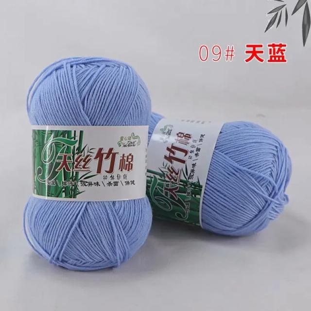 Fio de Algodão D & D-Knitting para Crochê e Malhas em Bamboo - Macio, Quente e Natural, 1 Peça