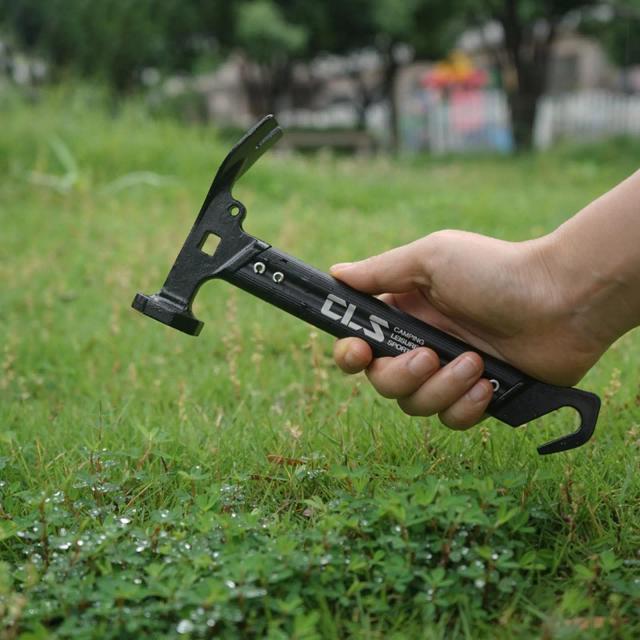 Martelo Portátil de Alumínio para Barracas - Extrator e Peg Malho Ideal para Camping e Caminhadas